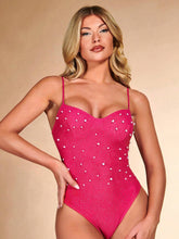 Pearls Beaded Bustier Cami Bodysuit